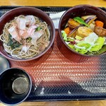 Ootoya - 温蕎麦¥500ミニすけそう鱈の黒酢あん¥460