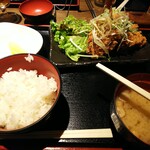個室完備 大衆とり酒場 とりいちず - 「薬味ポン酢唐揚定食」
