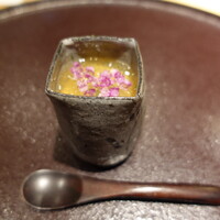馳走 啐啄一十  - ①真鯛(愛媛県来島海峡産)の白子豆腐、羅臼昆布出汁のジュレ掛け