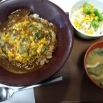 Sukiya - 21.04.24牛丼350+mix焼きそばオムカレー340+サラダセット170計860円税込