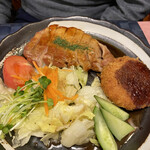 分家屋 - クリームコロッケと照り焼きポーク