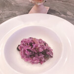 スープとカレー ボンジョルネ - 紫にんじんのリゾット