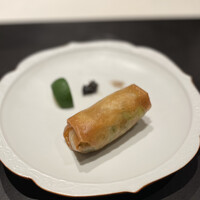わさ - 筍、そら豆、蕗のとうの春巻き
                      酢橘、蕗味噌、塩添え