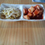 チゲチョア - ランチについてたカクテキとナムル