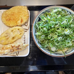 丸亀製麺 - めんたい釜玉＋ねぎと天ぷら