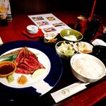 Saikaya Wa - 仙台牛黒毛和牛ロース 炭火ステーキ御膳 (1,980円・税込)