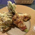 トラットリア ラ・エガオ - 朝採れタラの芽のフリット〜♡