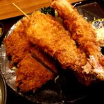 とん吉 - ミックスフライB定食：1550円