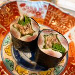 スシコーヒー - イワシの酢じめ海苔巻き