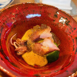 スシコーヒー - ホタルイカの黄身酢和え