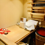 日本橋 蕎ノ字 - ◎店内の蕎麦打ち部屋。