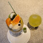 PATISSERIE ASAKO IWAYANAGI - パルフェジャポネ 柑橘あんみつと春茶