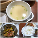 shuumaiishii - ◆スープは軽めの味わい。 ◆ご飯の質は普通。 ◆香の物