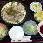 Ajisawao Shiyokujidokoro - ランチ ざるそばとネギトロ丼定食