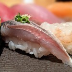 Sushi Rosan - 鯵（手巻き付き盛り合わせ）
