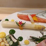 銀座 大石 - ボルドー産白アスパラガス