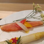 銀座 大石 - 桜鱒の燻製マリネ