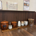 百年亭 - テーブル上の備えもの