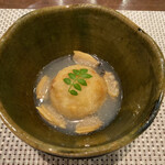 割烹 なり田 - 竹の子饅頭、あさり出汁