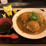 香の川製麺 - 昭和の黄色いカレー3玉　550円（税込）　※お吸い物付き