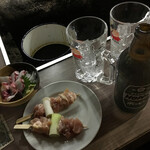 ニューカヤバ - たこぶつ 300円 とマカロニサラダ200円