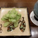 割烹 だいだい - 空豆のかき揚げと宮泉