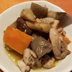 麺屋 六感堂 - 鶏と根野菜の炊き合わせ