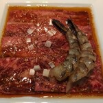 叙々苑 - お肉とエビ