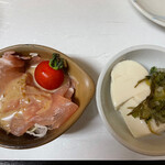 お食事処 寿味 - 1000円コース　生ハム、奴