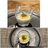 series - ２. 皮蛋（ピータン）豆腐
                    苦手なピータンですが、あれあれ全然分からない嫌な味が！
                    下にピータンの卵黄と胡瓜にガリ、お寿司のガリを入れた事で甘酸っぱい様な味わいになり普通に食べれました。