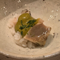 御料理 かつ志 - 鮑の飯蒸し