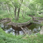 風の庵 - 公園の中を流れる渓流