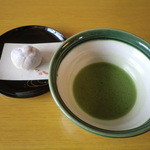 到着時の抹茶サービス