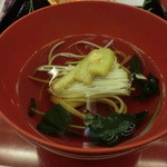 加賀屋 - 椀代わり：牛蒡の葉素麺