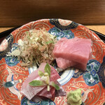 日本料理 太月 - フルコース１７３２５円。イサキ、マグロ。活締めのプロが〆たものだそうです。ありふれた素材だけに違いも？ よくわかりませんが（笑）、とても美味しかったです（╹◡╹）