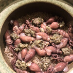 日本料理 太月 - フルコース１７３２５円。蛍烏賊と蕗の薹のご飯。私の史上最高の炊き込みご飯です（╹◡╹）（╹◡╹）。春満喫の味わいで、とーっても美味しく、とーってもたくさんいただきました（╹◡╹）（╹◡╹）