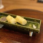 柚木元 - ホワイトアスパラ天ぷら