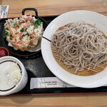 そば亭 ゆでや - 料理写真:もりとかき揚げ天