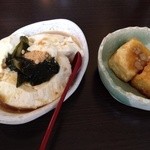 サービスのとうふ、厚揚げ