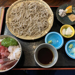 常陸手打蕎麦・うどん うち田 - 料理写真:もり＋本日のお刺身ミニ丼