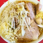 ラーメン二郎 - ラーメン小＋ニンニク多め＋ショウガ半分