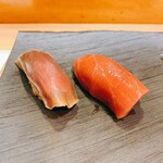 熟成寿司専門店 優雅 - ③鮪赤身食べ比べ　 （マルタ産、愛媛産 10日熟成）
