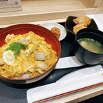 鶏三和 - 親子丼　唐揚セット　名古屋コーチン