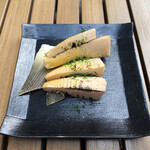 恵比寿 箸庵 - 筍の ’あおさ焼き’