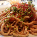 フルーツトマトと花山椒のパスタ