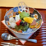 日本料理 喜水亭 - 抹茶クリームあんみつ
