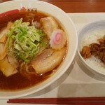 幸楽苑 - 中華そばとチャーシュー丼のセット