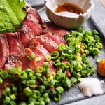 ◆September only! ~ Grilled with fantastic charcoal ~ Toyonishi beef fermented and aged grilled tongue sashimi ◆