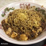 かむら屋 - 先ずは麺に辣油を混ぜ和え