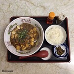 かむら屋 - 汁無し麻婆麺＋半ライス